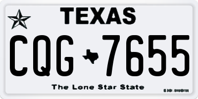 TX license plate CQG7655
