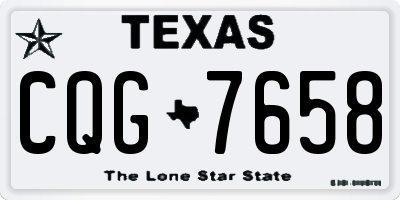 TX license plate CQG7658
