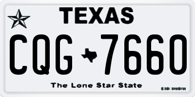 TX license plate CQG7660