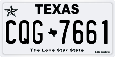TX license plate CQG7661