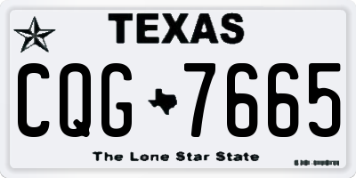 TX license plate CQG7665