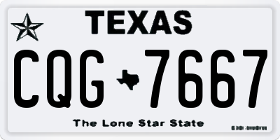 TX license plate CQG7667