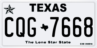 TX license plate CQG7668