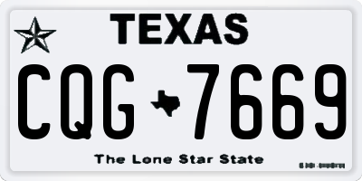 TX license plate CQG7669