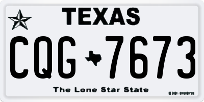 TX license plate CQG7673