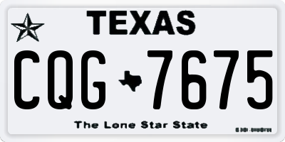 TX license plate CQG7675
