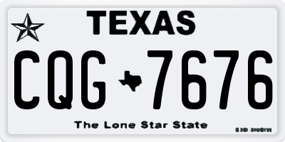 TX license plate CQG7676
