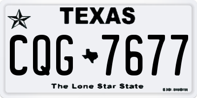 TX license plate CQG7677