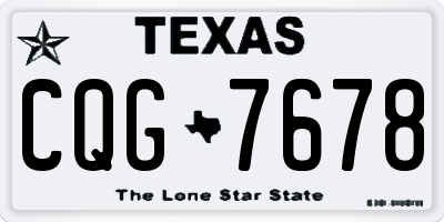 TX license plate CQG7678