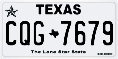 TX license plate CQG7679