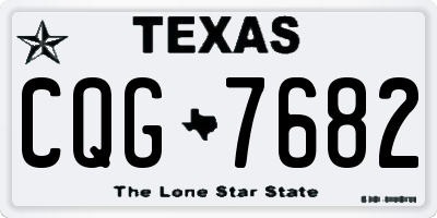 TX license plate CQG7682