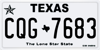 TX license plate CQG7683