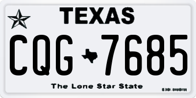 TX license plate CQG7685