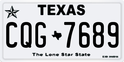 TX license plate CQG7689