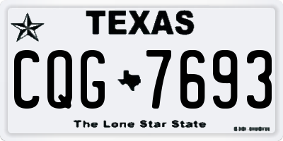 TX license plate CQG7693