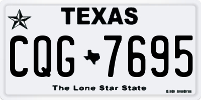 TX license plate CQG7695