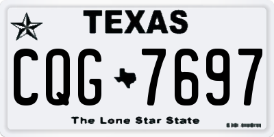 TX license plate CQG7697