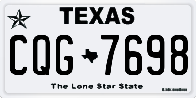 TX license plate CQG7698