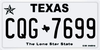 TX license plate CQG7699