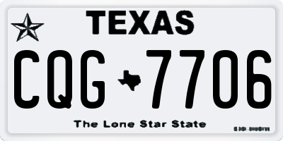 TX license plate CQG7706