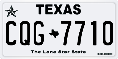 TX license plate CQG7710