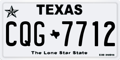 TX license plate CQG7712