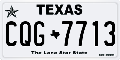 TX license plate CQG7713