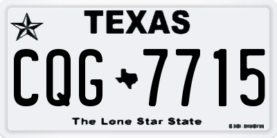 TX license plate CQG7715