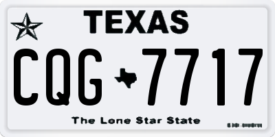TX license plate CQG7717