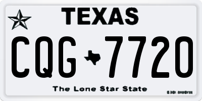 TX license plate CQG7720