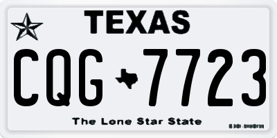 TX license plate CQG7723