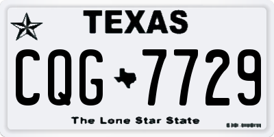 TX license plate CQG7729