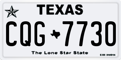 TX license plate CQG7730