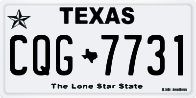 TX license plate CQG7731