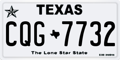 TX license plate CQG7732