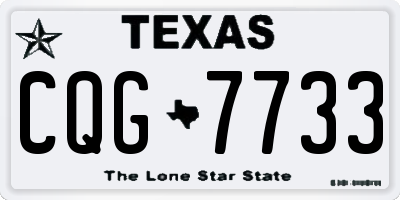 TX license plate CQG7733
