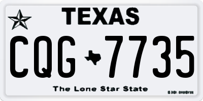 TX license plate CQG7735