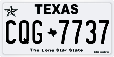 TX license plate CQG7737