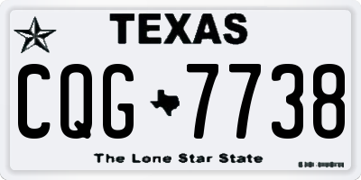 TX license plate CQG7738