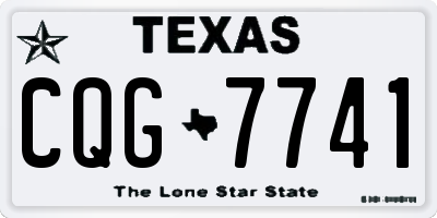 TX license plate CQG7741
