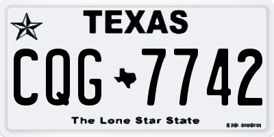 TX license plate CQG7742
