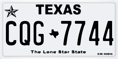 TX license plate CQG7744