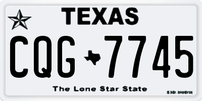TX license plate CQG7745