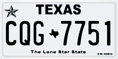 TX license plate CQG7751