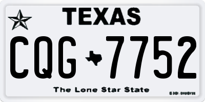 TX license plate CQG7752