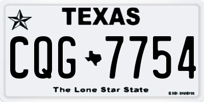 TX license plate CQG7754