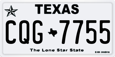 TX license plate CQG7755
