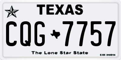 TX license plate CQG7757