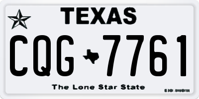 TX license plate CQG7761
