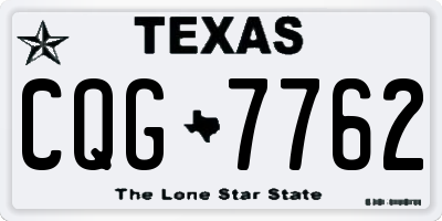 TX license plate CQG7762